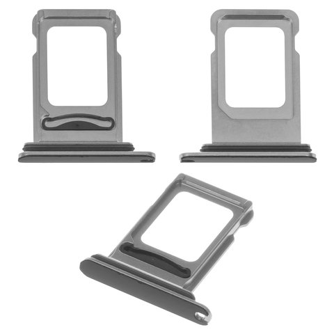 Тримач SIM карти для iPhone XS Max, сріблястий, double SIM