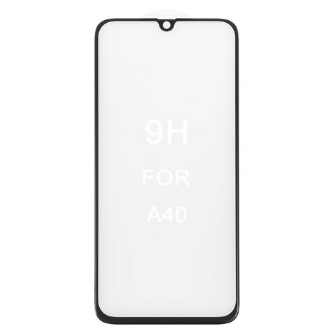 Защитное стекло All Spares для Samsung A405F DS Galaxy A40, 5D Full Glue, черный