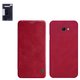 Чехол Nillkin Qin leather case для Samsung J410 Galaxy J4 Core, красный, книжка, пластик, PU кожа, #6902048169784