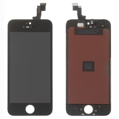 Дисплей для Apple iPhone 5S, iPhone SE, черный, с рамкой, Copy