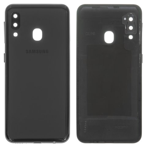 Задня панель корпуса для Samsung A202F DS Galaxy A20e, чорна