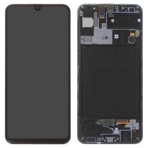 Дисплей для Samsung A307 Galaxy A30s, чорний, з рамкою, Original PRC , original glass