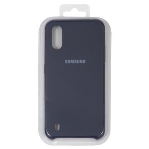 Чохол для Samsung A015 Galaxy A01, чорний, синій, Original Soft Case, силікон, dark blue 08 