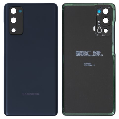 Задня панель корпуса для Samsung G780 Galaxy S20 FE, G781 Galaxy S20 FE 5G, синя, із склом камери, cloud navy