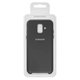 Чехол Dual Layer для Samsung A600 Dual Galaxy A6 (2018), черный, силикон, поликарбонат, Original, #EF-PA600CBEGRU