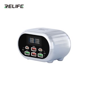 Мережевий зарядний пристрій RELIFE RL 309U, 72 Вт, Quick Charge, Power Delivery PD , сірий, 6 портів