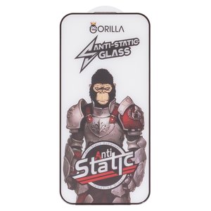Защитное стекло Gorilla для Apple iPhone 15 Pro, совместимо с чехлом, Full Glue, Anti Static, черный