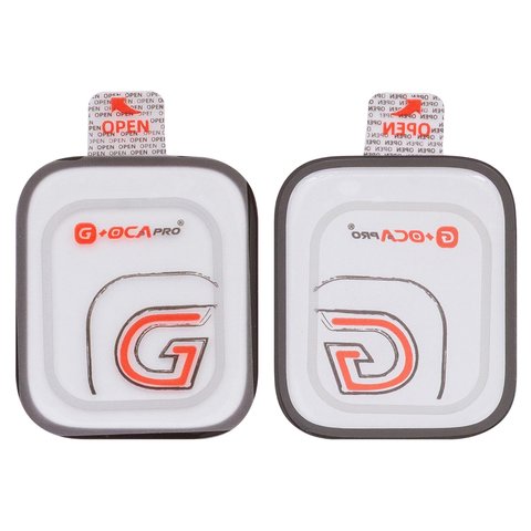 Стекло корпуса G+OCA PRO для Apple Watch 7 41mm, Watch 8 41mm, Watch 9 41mm, с OCA пленкой, черное