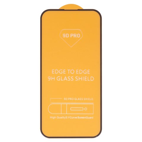 Защитное стекло для Apple iPhone 15, совместимо с чехлом, Full Glue, без упаковки , черный