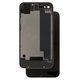 Housing Back Cover compatible with Apple iPhone 4S, (black, with component, HC)
