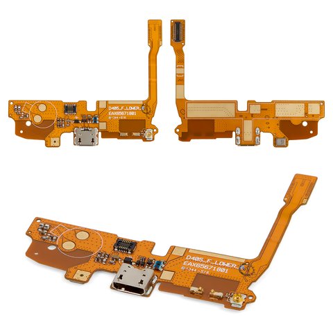 Cable flex puede usarse con LG D405 Optimus L90, D410 Optimus L90 Dual SIM, D415 Optimus L90, del micrófono, del conector de carga, con componentes