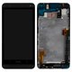 LCD compatible with HTC One M7 Dual Sim 802w , (black, with frame)