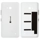 Housing Back Cover compatible with Microsoft (Nokia) 640 Lumia, (white, with side button)