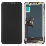 LCD compatible with iPhone X, (black, with frame, AAA, tianma (TFT))