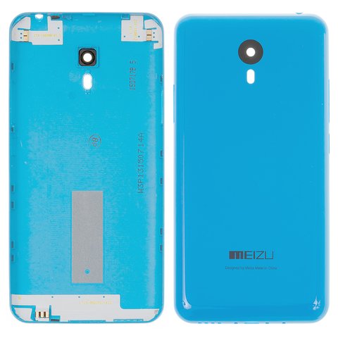 Housing Back Cover compatible with Meizu M2 Note, blue, with side button 