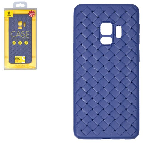 Case Baseus compatible with Samsung G960 Galaxy S9, dark blue, braided, plastic  #WISAS9 BV15