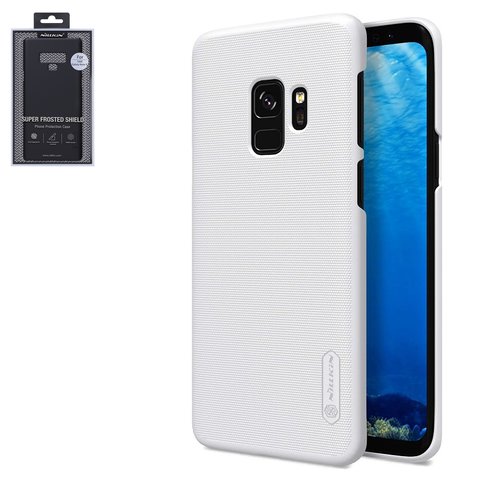 Case Nillkin Super Frosted Shield compatible with Samsung G960 Galaxy S9, white, with support, matt, plastic  #6902048153707