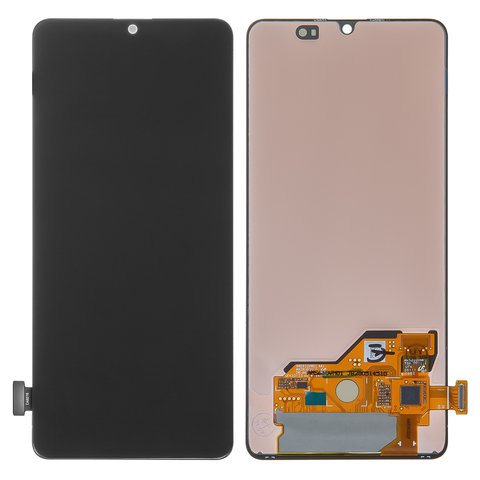 LCD compatible with Samsung A415 Galaxy A41, black, without frame, original change glass 