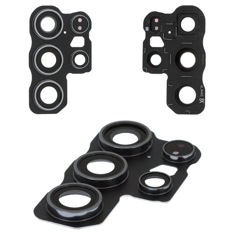 Camera Lens compatible with Samsung S928 Galaxy S24 Ultra, black, with frames 