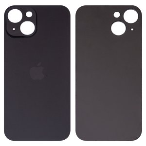 Housing Back Cover compatible with iPhone 15, black, no need to remove the camera glass, HC, big hole 