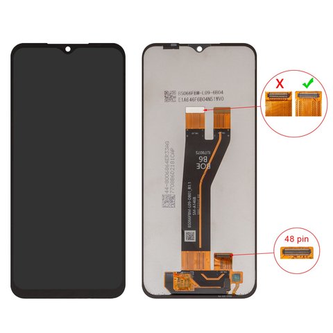 LCD compatible with Samsung A146B Galaxy A14 5G, black, without frame, Original PRC , 48 pin, BS066FBM L09 DB01_1.1 