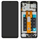 Pantalla LCD puede usarse con Samsung A066 Galaxy A06 5G, negro, con marco, original (vidrio reemplazado)