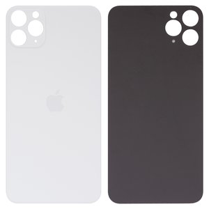 Panel trasero de carcasa puede usarse con iPhone 11 Pro Max, plateada, blanco, no es necesario desmontar la cámara, Original PRC , big hole, matte silver