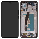 LCD compatible with Xiaomi 14T, (black, with frame, Original (PRC), titan Black, 2406APNFAG)