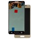 LCD compatible with Samsung G850F Galaxy Alpha, (golden, without frame, original (change glass) )
