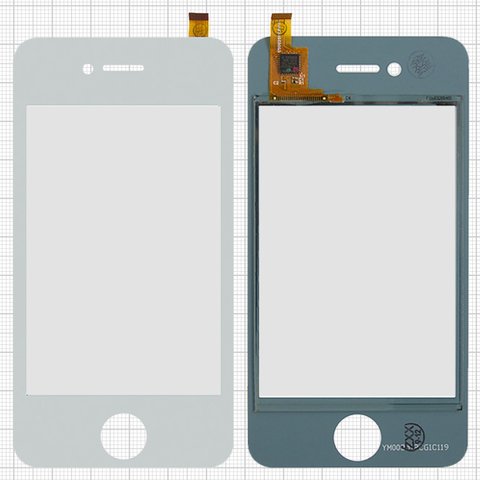 Touchscreen compatible with China iPhone 4, 4s, capacitive, white, 90mm, type 9, 112*57mm , 75*50mm #SG WX03511