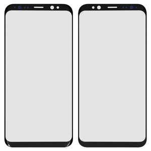 Housing Glass compatible with Samsung G950F Galaxy S8, with OCA film, black 