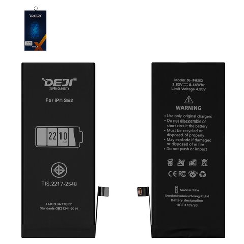 Battery Deji compatible with Apple iPhone SE 2020, Li ion, 3.82 V, 2210 mAh, High Capacity, original IC