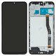 LCD compatible with Samsung M205 Galaxy M20, (black, with frame, original (change glass) )