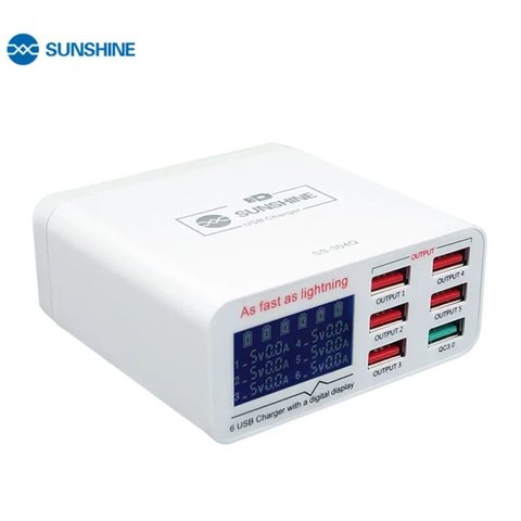 Mains Charger Sunshine SS 304Q, 40 W, Quick Charge, Fast Charge, 6 outputs 