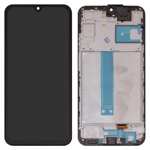 Дисплей для Samsung A256 Galaxy A25, черный, с рамкой, High Copy, с широким ободком, OLED