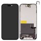 LCD compatible with iPhone 15, (black, with frame, AAA, (TFT), JK)