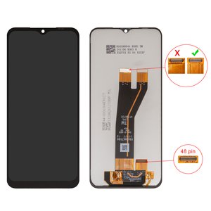 LCD compatible with Samsung A146B Galaxy A14 5G, black, Best copy, without frame, Copy, 48 pin, SM A146B A14 5G V04 