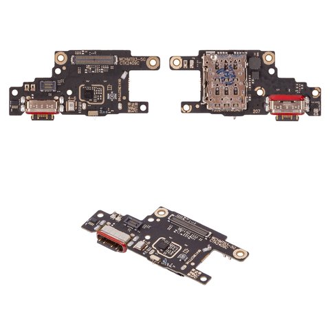 Flat Cable compatible with Xiaomi Poco F6, charge connector, with components, High Copy, charging board 