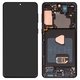 LCD compatible with Samsung G996 Galaxy S21 Plus 5G, (black, with frame, original (change glass) )