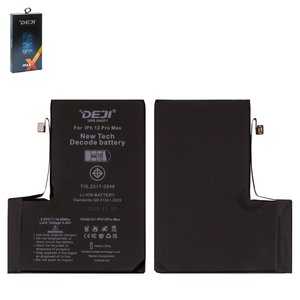 Аккумулятор Deji для Apple iPhone 12 Pro Max, Li ion, 3,83 B, 4410  мАч, повышенная ёмкость, без ошибки, decode battery