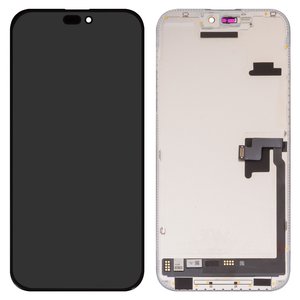 LCD Wextom compatible with iPhone 16 Pro Max, black, with frame, HC, without error, OLED  soft, Diagnosable, 120Hz 