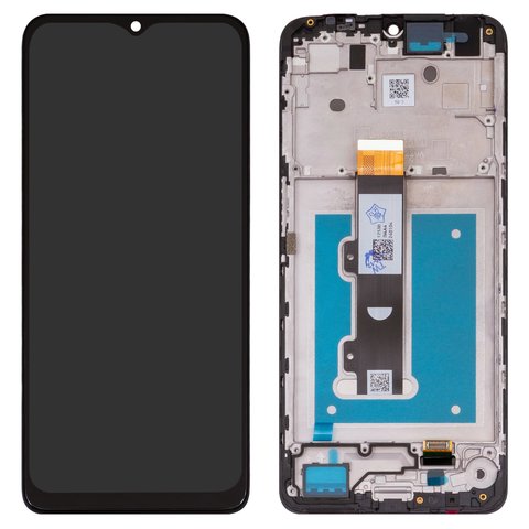 LCD compatible with Motorola Moto E22, Moto E22i, black, with frame, High Copy, XT2239 