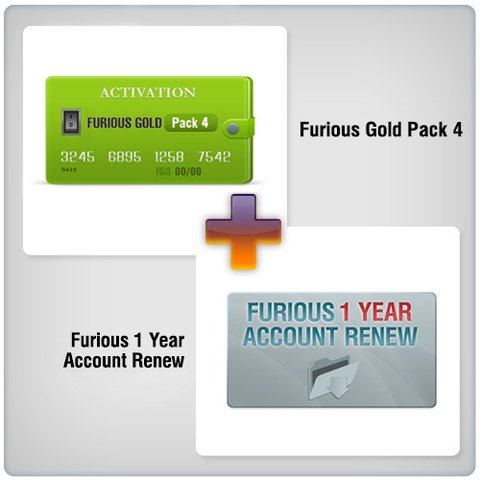Renovación de acceso al servidor Furious Gold por 1 año  + Furious Gold Pack 4