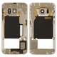 Parte media de carcasa puede usarse con Samsung G925F Galaxy S6 EDGE, dorada