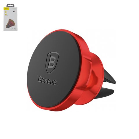 Sujetador para coche Baseus, rojo, sobre deflector, magnético, #SUER A09