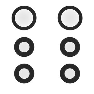 Vidrio de cámara puede usarse con iPhone 12 Pro, negro, sin marco, juego de 3 uds.