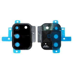 Vidrio de cámara puede usarse con Samsung G770 Galaxy S10 Lite, negro, con marcos
