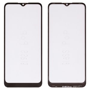 Vidrio de carcasa G+OCA PRO puede usarse con Samsung A037G Galaxy A03s, con película OCA, negro, 162x72 mm