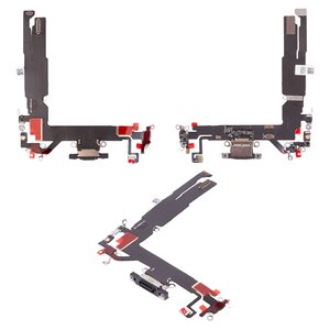 Cable flex puede usarse con iPhone 16, del conector de carga, negro, con micrófono, HC