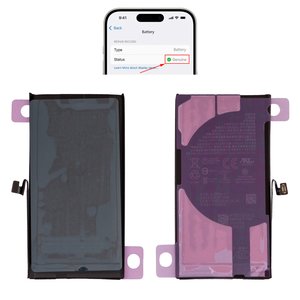 Batería puede usarse con iPhone 13, Li ion, 3.84 V, 3450 mAh, mayor capacidad, sin mensaje de error, A2655 , genuine IC